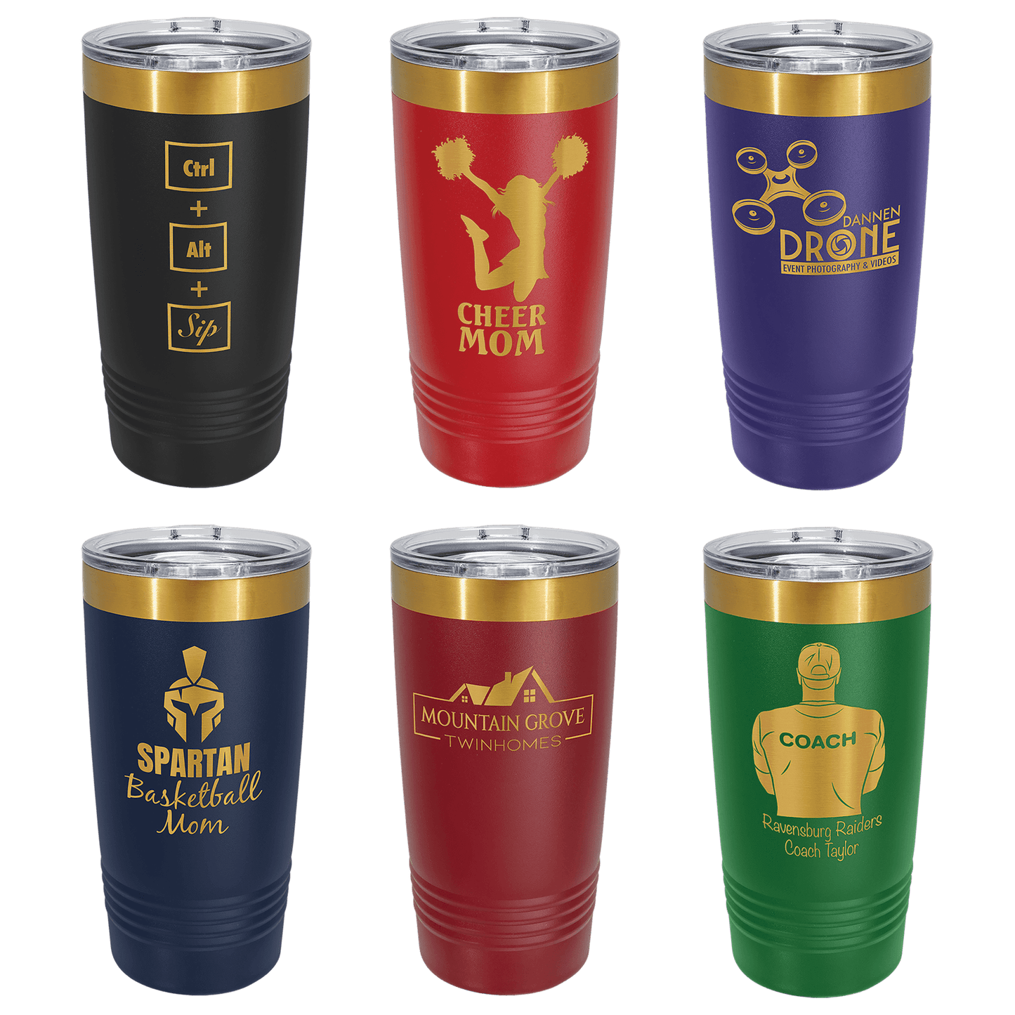 Ion Colors * 20oz Tumbler with Custom Laser Design