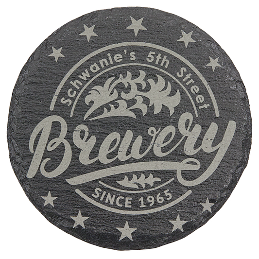 4pk Custom Engraved Slate Coasters
