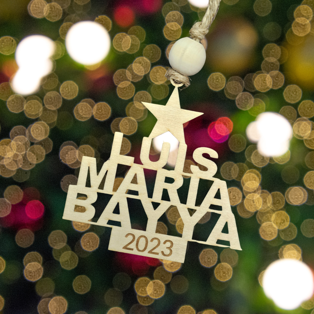 Names Tree Shaped Ornament