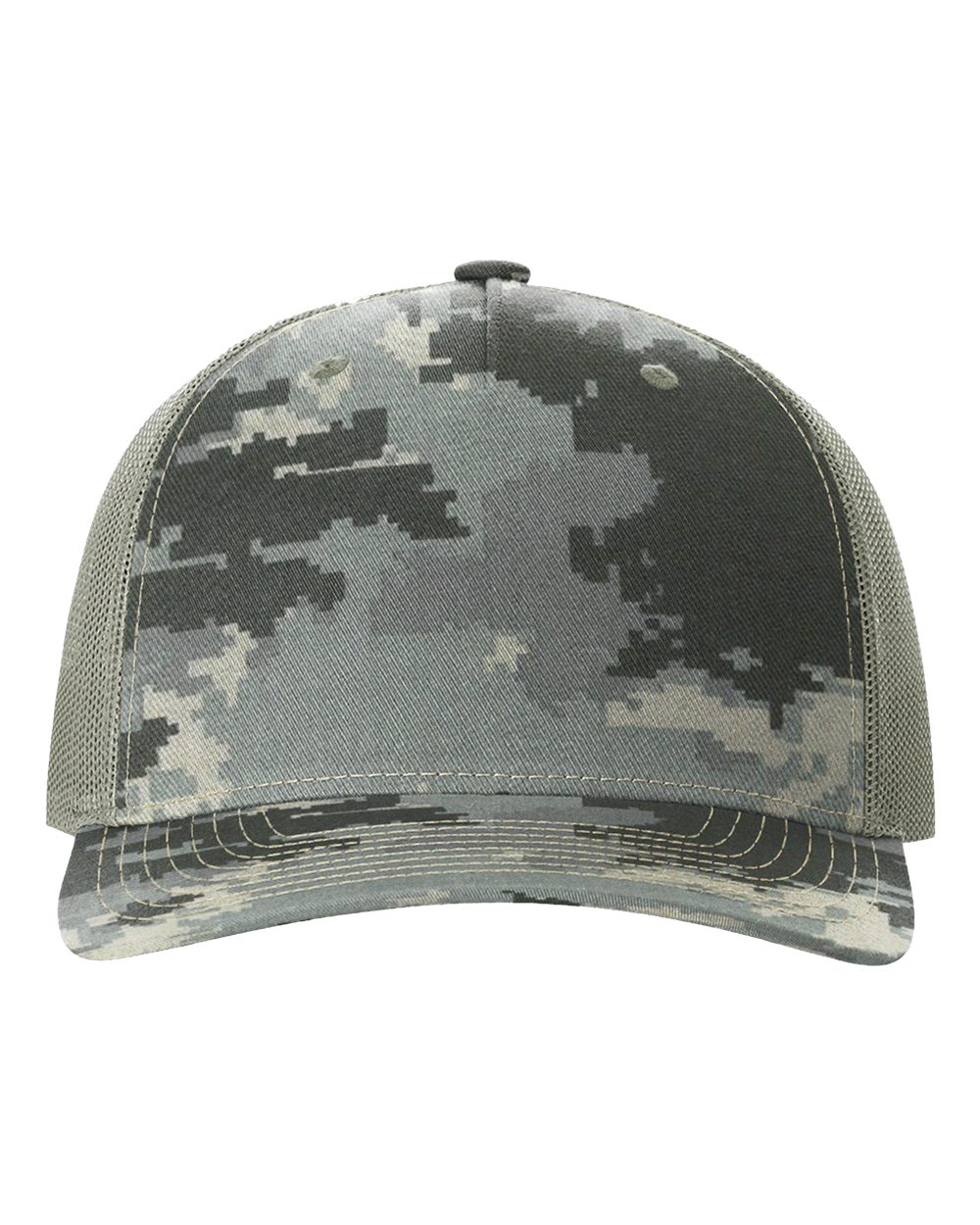 Richardson 112PFP printed trucker hat in Digital Camo/ Light Green