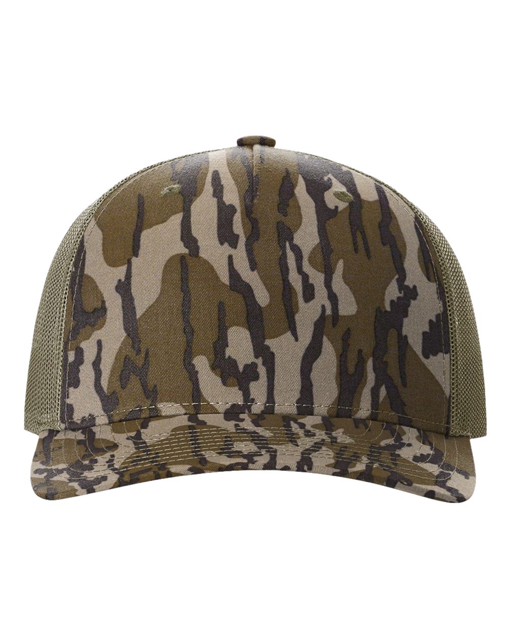 Richardson 112PFP printed trucker hat in Mossy Oak Bottomland/ Loden