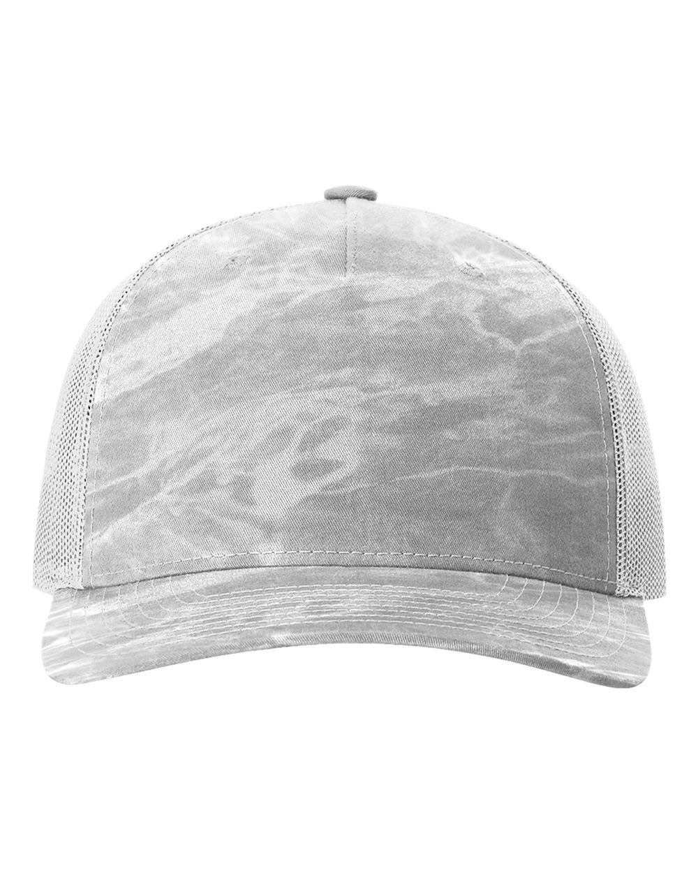 Richardson 112PFP printed trucker hat in Mossy Oak Elements Bonefish/ Light Grey