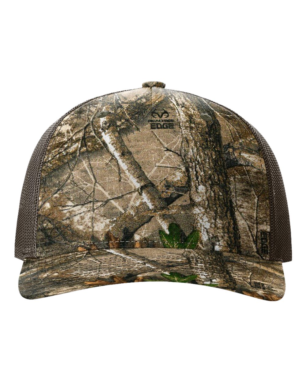 Richardson 112PFP printed trucker hat in Realtree Edge/ Brown