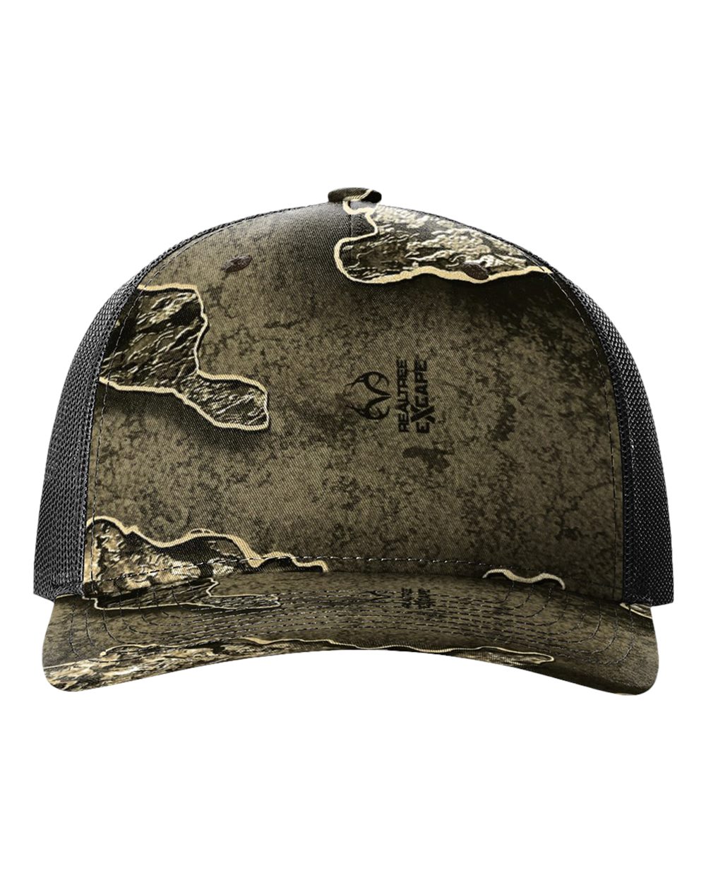 Richardson 112PFP printed trucker hat in Realtree Escape/ Black