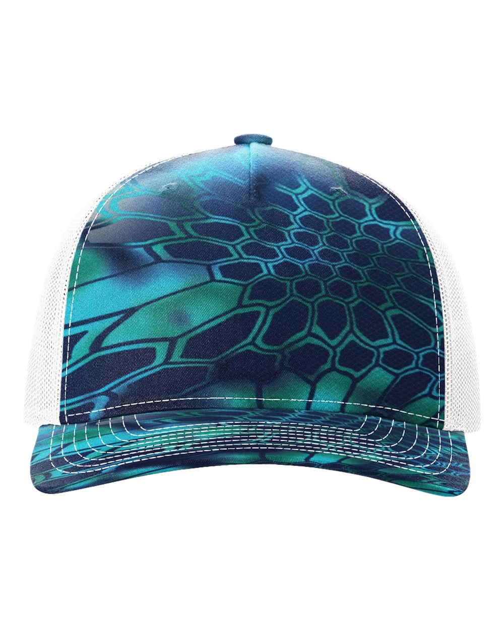 Richardson 112PFP printed trucker hat in Kryptek Pontus/ White