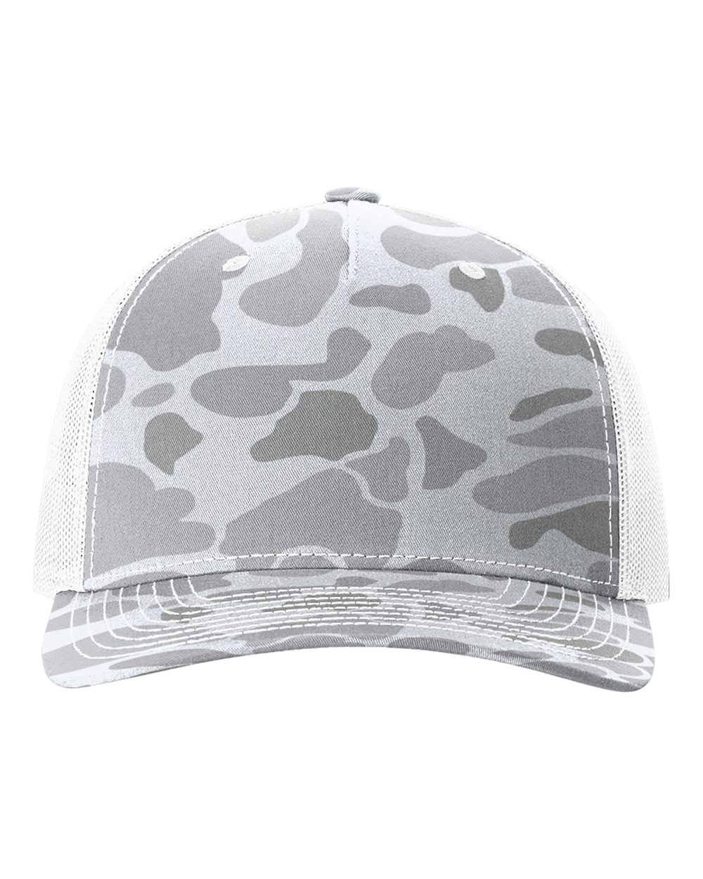 Richardson 112PFP printed trucker hat in Blizzard Duck Camo/ White