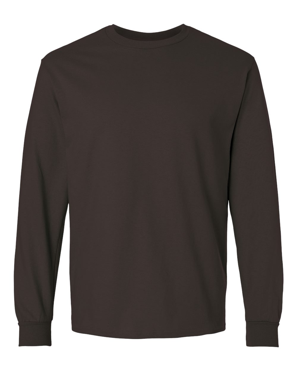 Gildan 2400 long sleeve shirt in Dark Chocolate