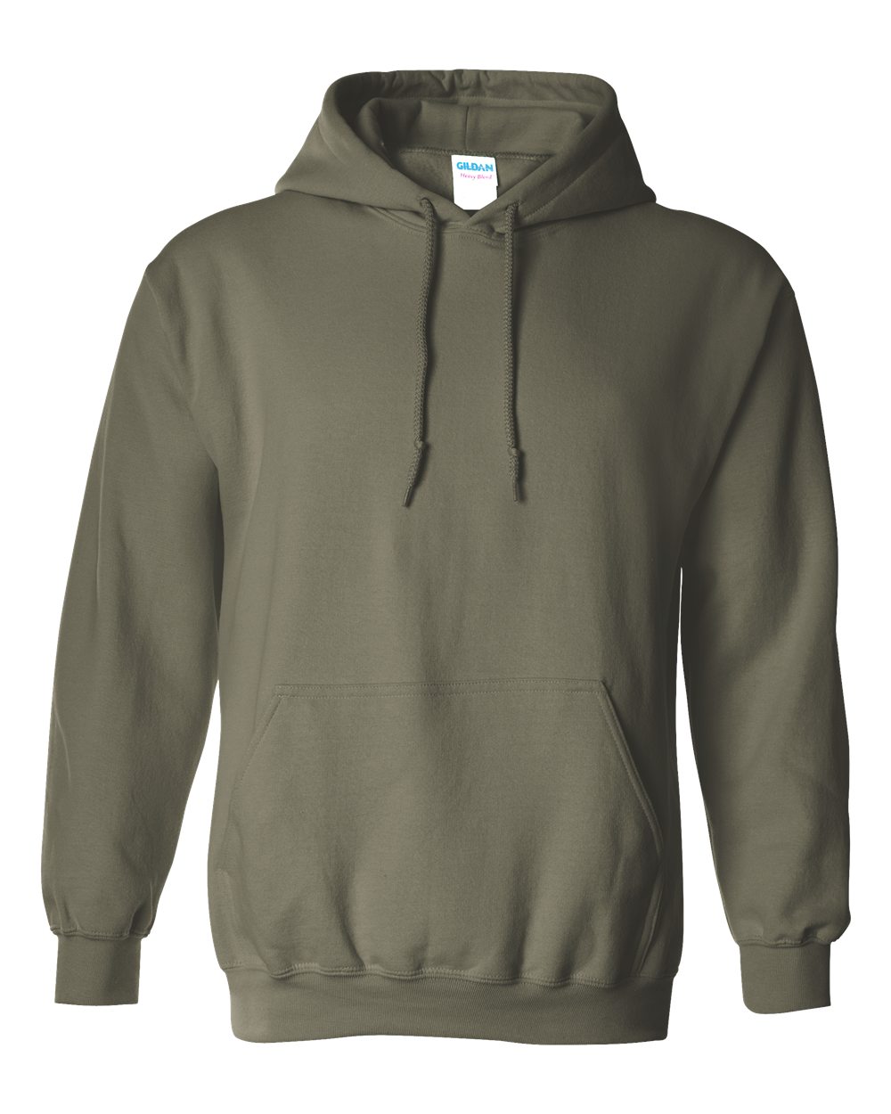 Gildan 18500 hooded sweatshirt in Military Green