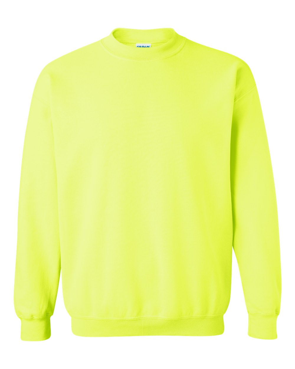 Gildan 18000 crewneck sweatshirt in Safety Green