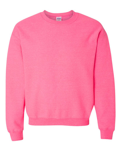 Gildan 18000 crewneck sweatshirt in Safety Pink