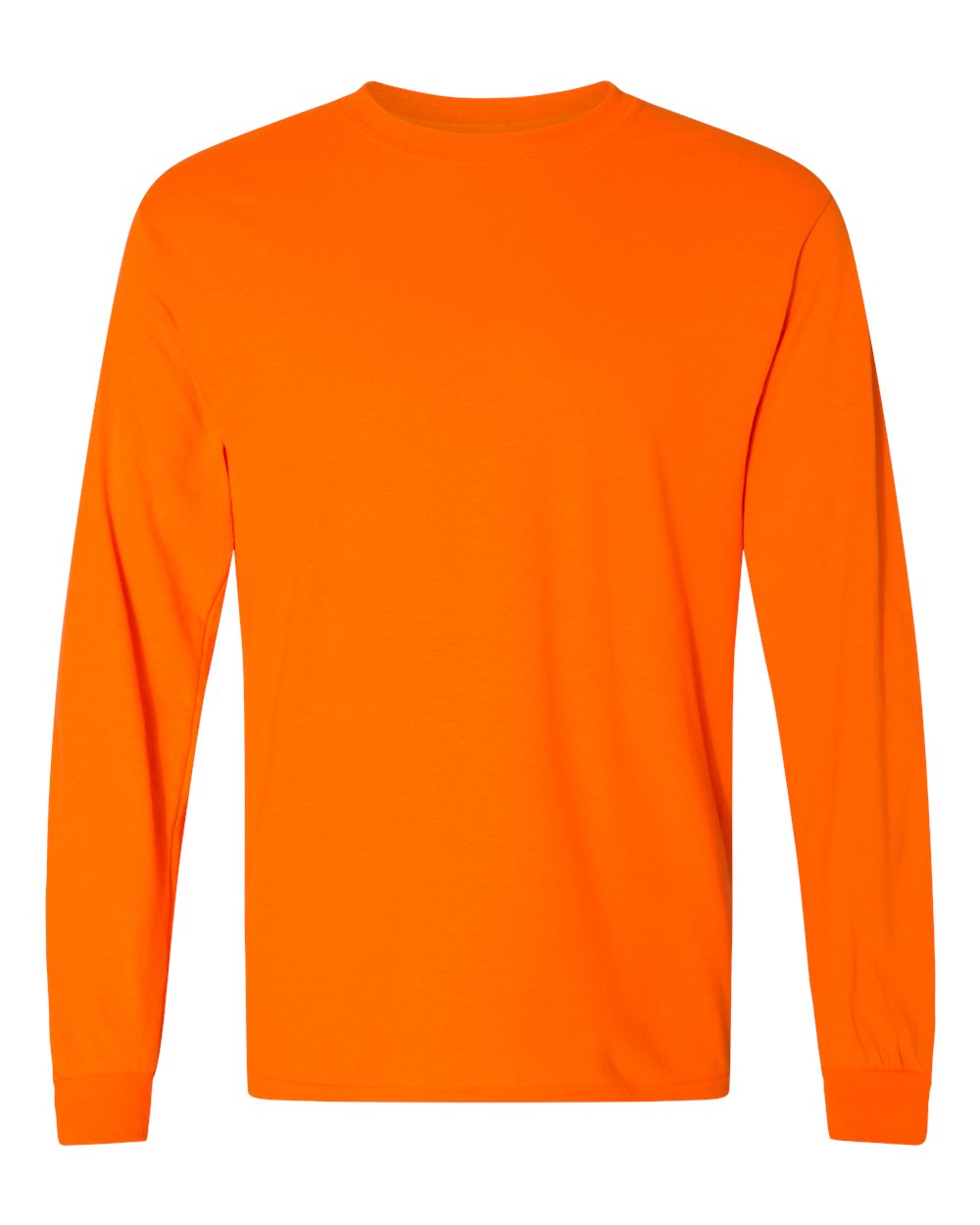 Gildan 8400 long sleeve shirt in Safety Orange