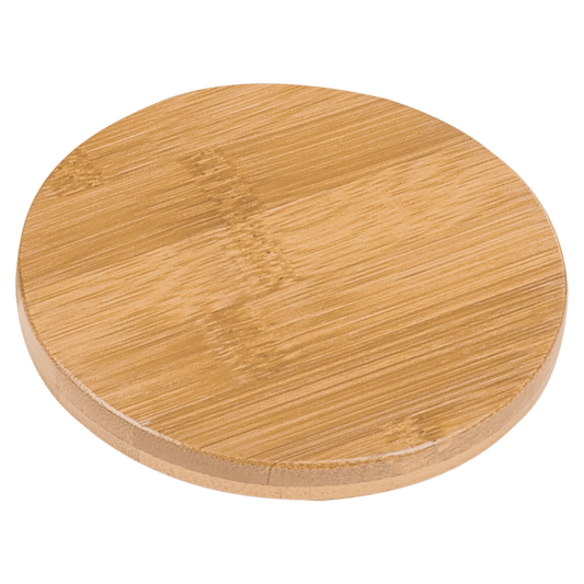 4pk Custom Engraved Bamboo Coasters
