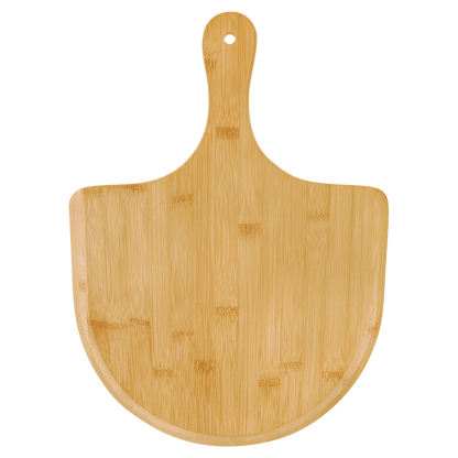 Bamboo Pizza Board with Custom Laser Engraved Design.