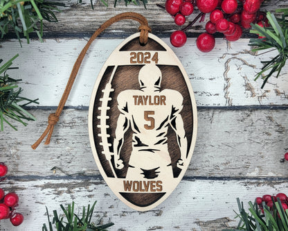 Personalized Football Ornament