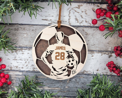 Personalized Soccer Ornament