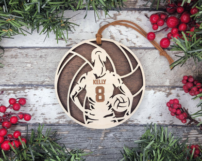 Personalized Volleyball Ornament