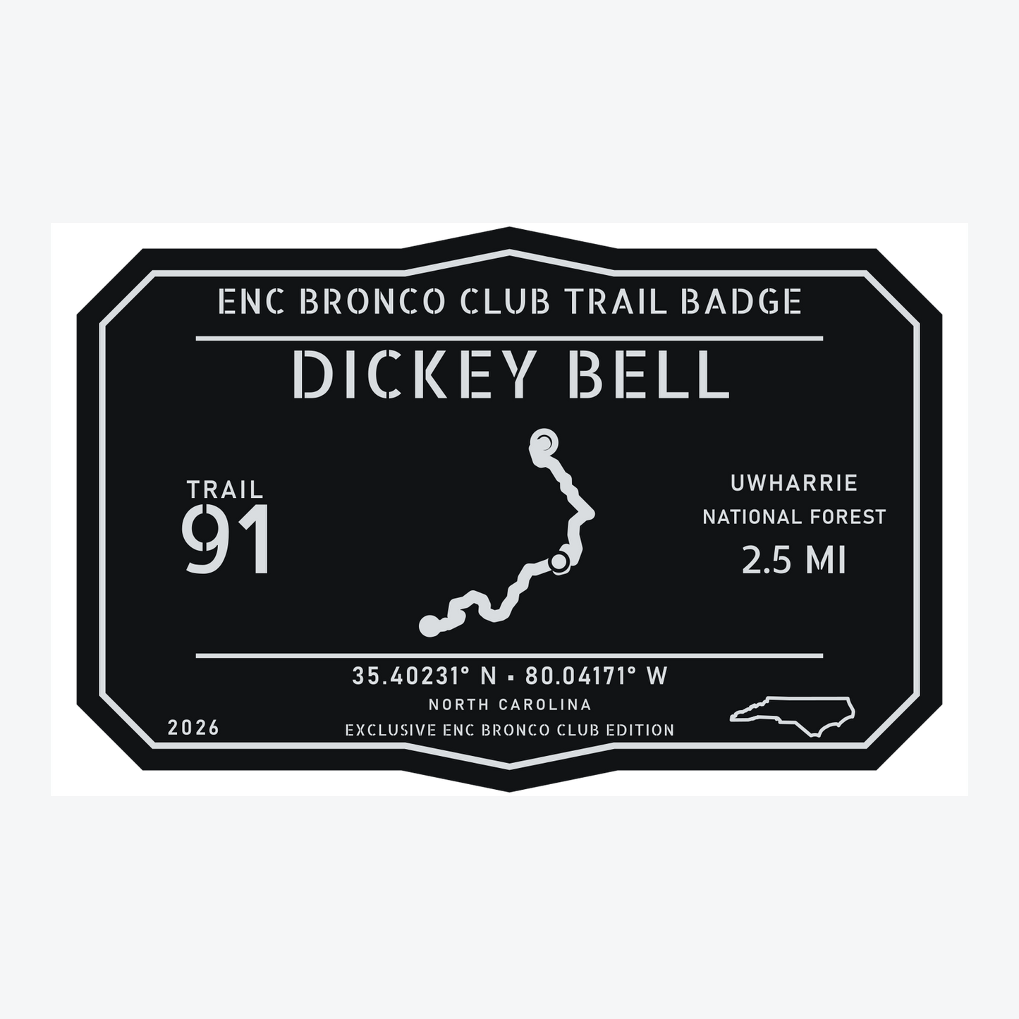 ENC Bronco Club Trail Badges – Uwharrie Collection