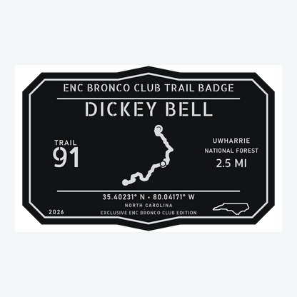ENC Bronco Club Trail Badges – Uwharrie Collection