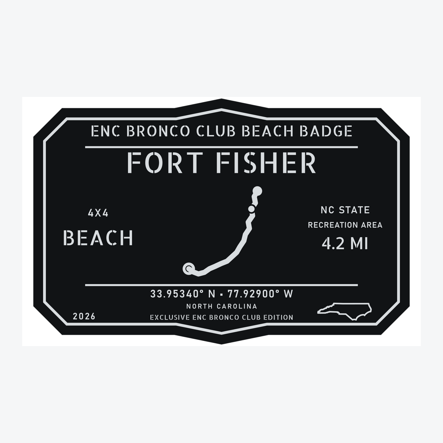 ENC Bronco Club Trail Badges – Fort Fisher