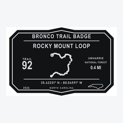 Bronco Trail Badges – Uwharrie Collection
