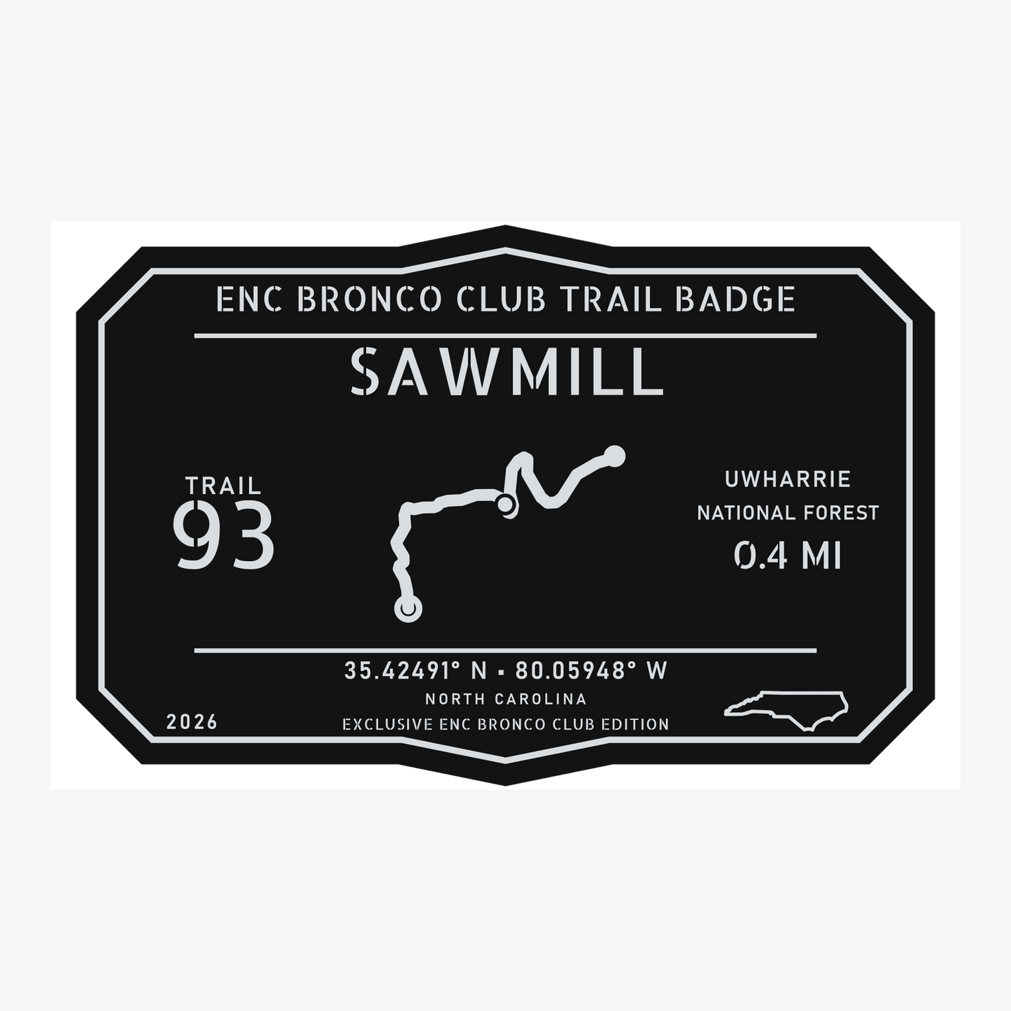 ENC Bronco Club Trail Badges – Uwharrie Collection