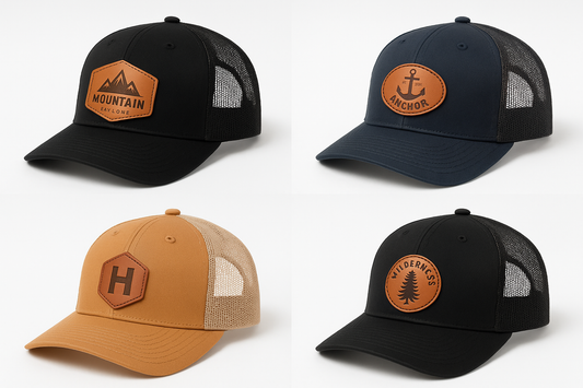Trucker Hats with Leather Patches