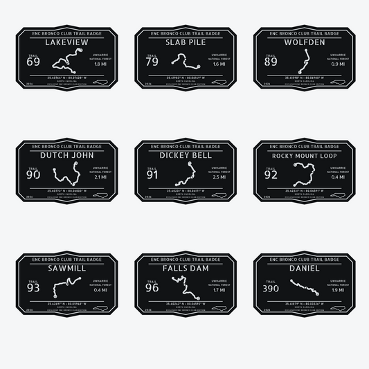 ENC Bronco Club Trail Badges – Uwharrie Collection
