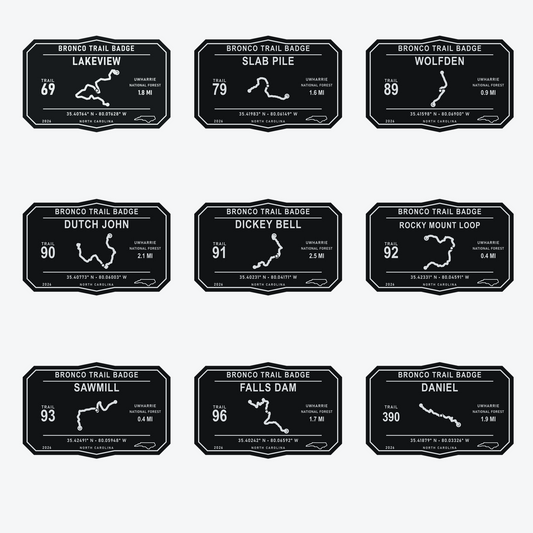 Bronco Trail Badges – Uwharrie Collection